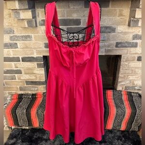 SHEIN Curve Vibrant Pink Mini Dress